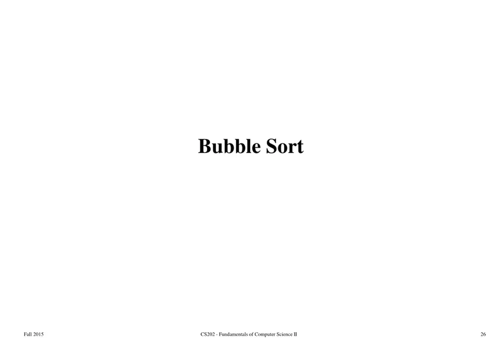 bubble sort
