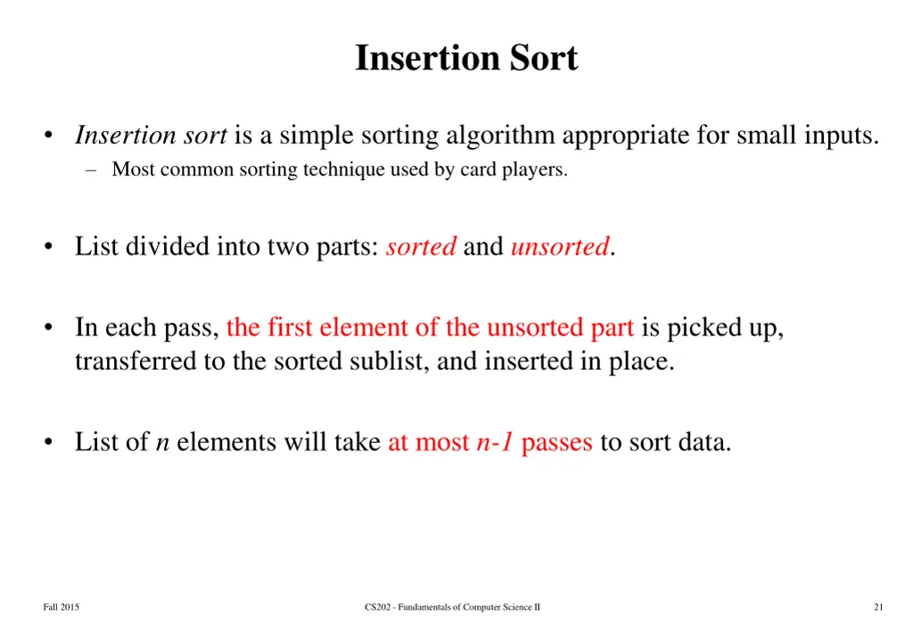 insertion sort 1