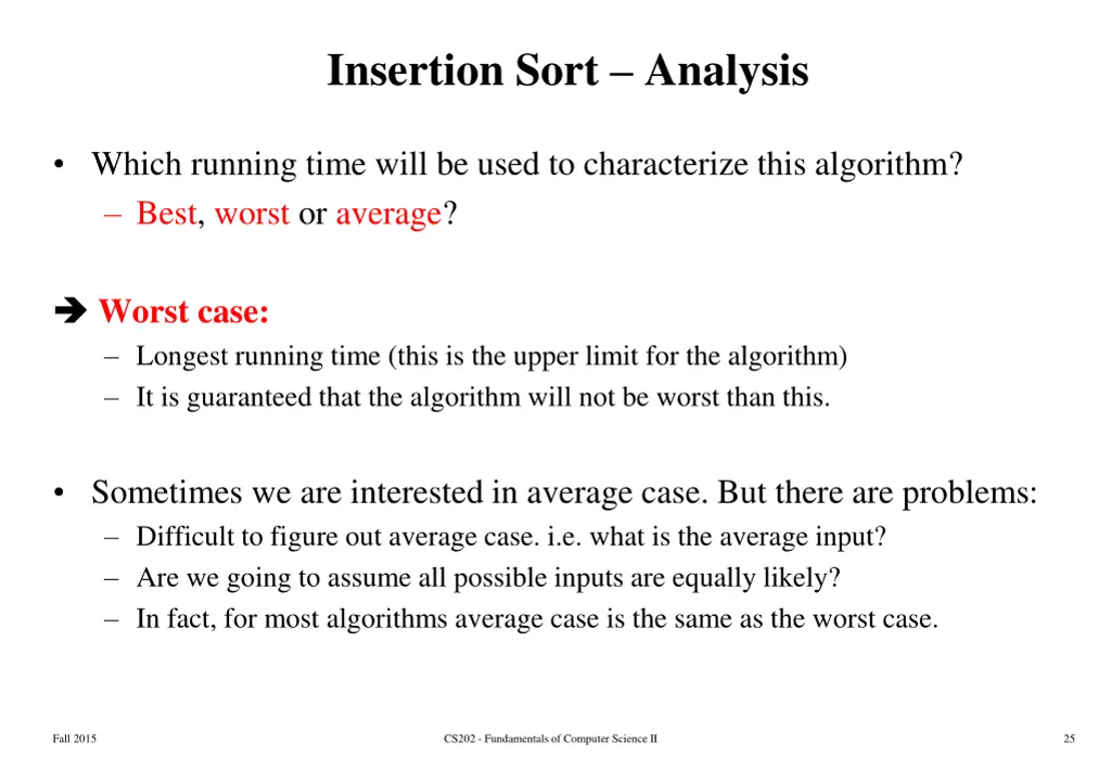 insertion sort analysis 1