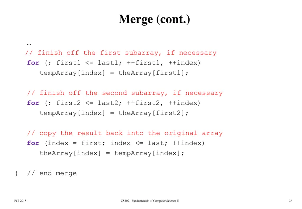 merge cont