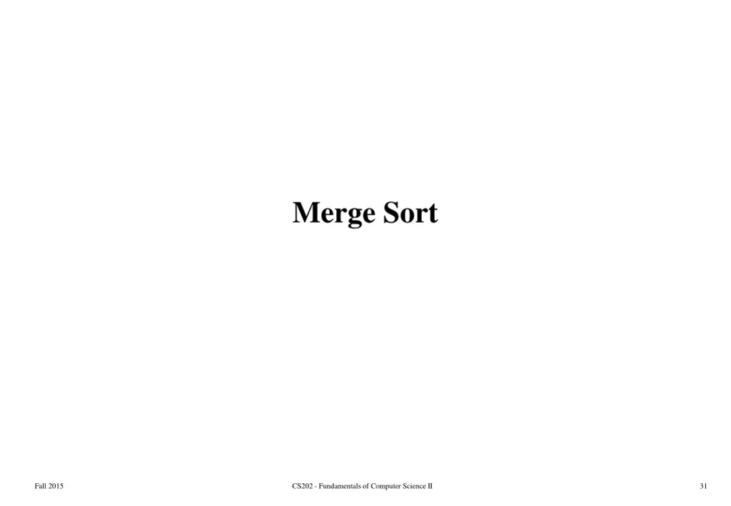 merge sort