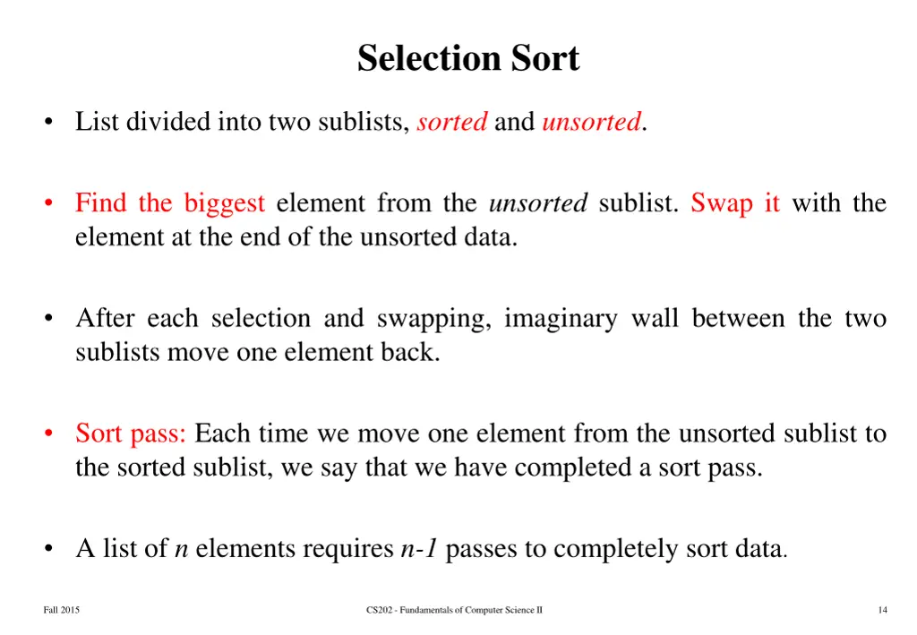 selection sort 1