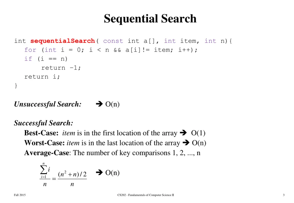 sequential search