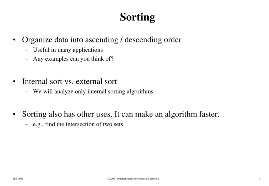 sorting 1