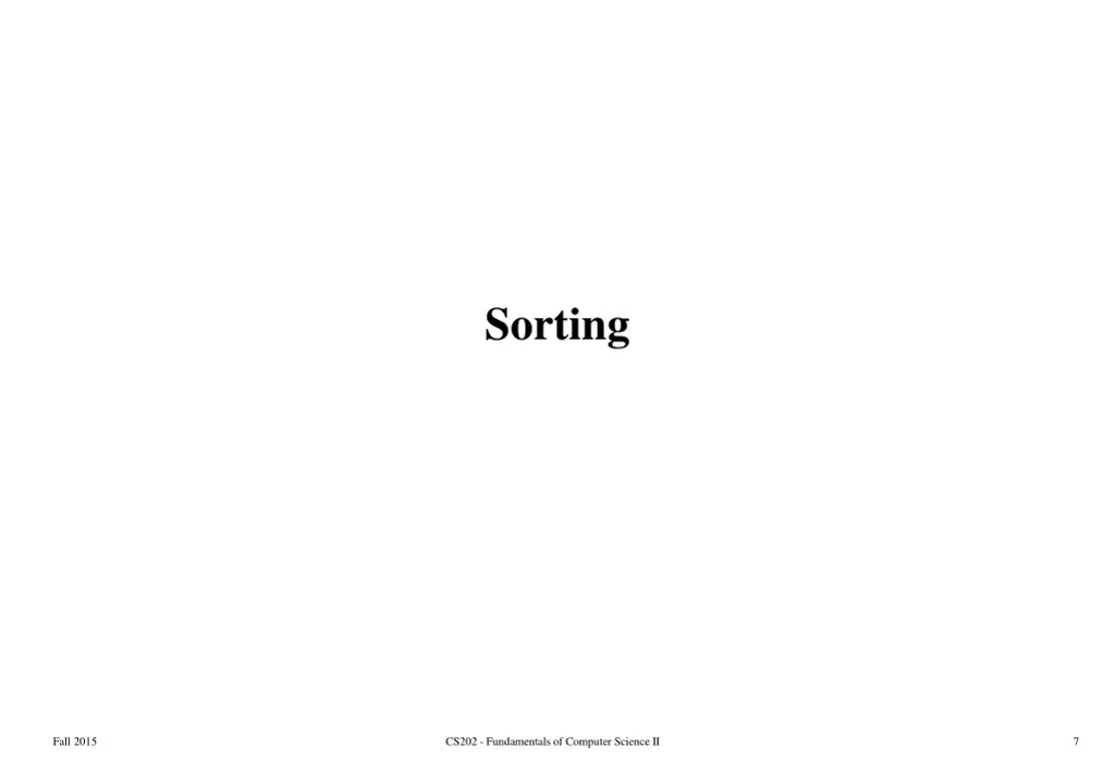 sorting