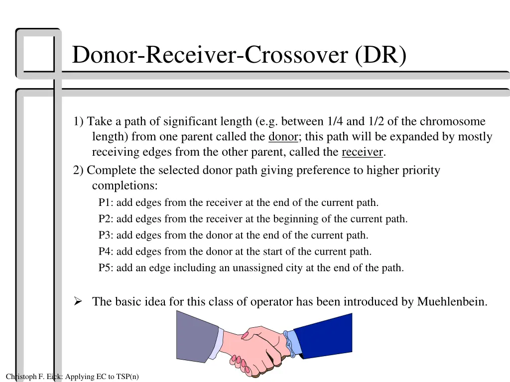 donor receiver crossover dr