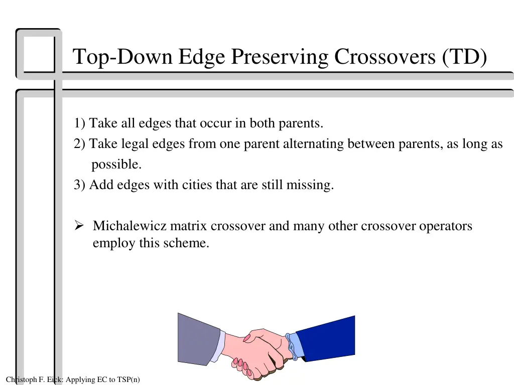 top down edge preserving crossovers td