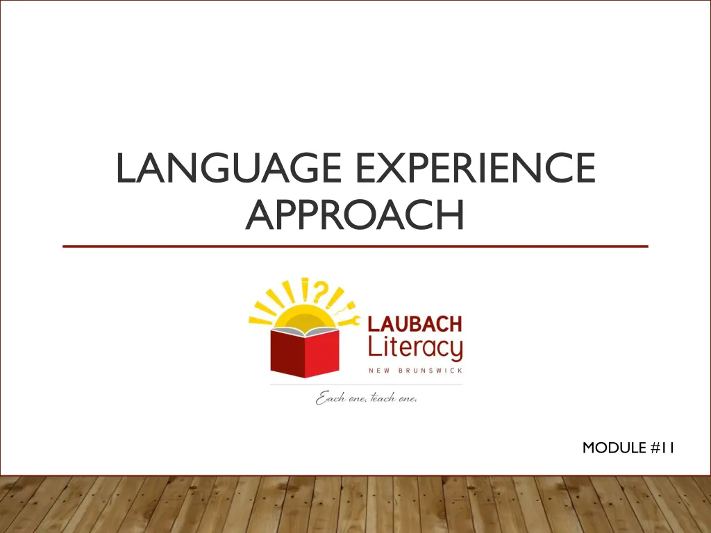 language experience approach