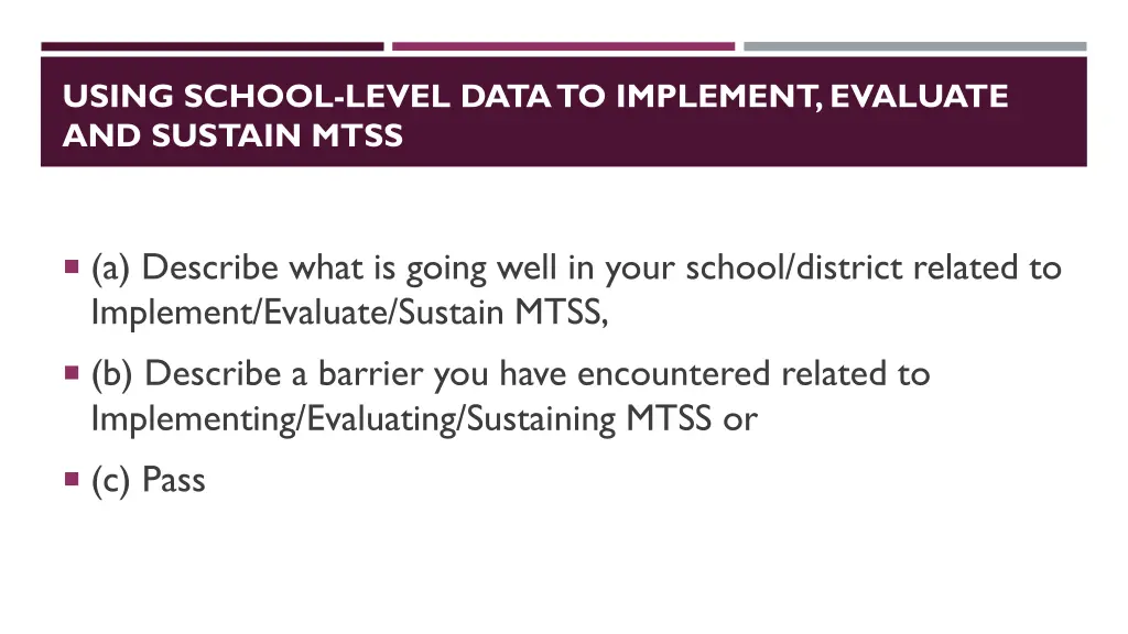 using school level data to implement evaluate