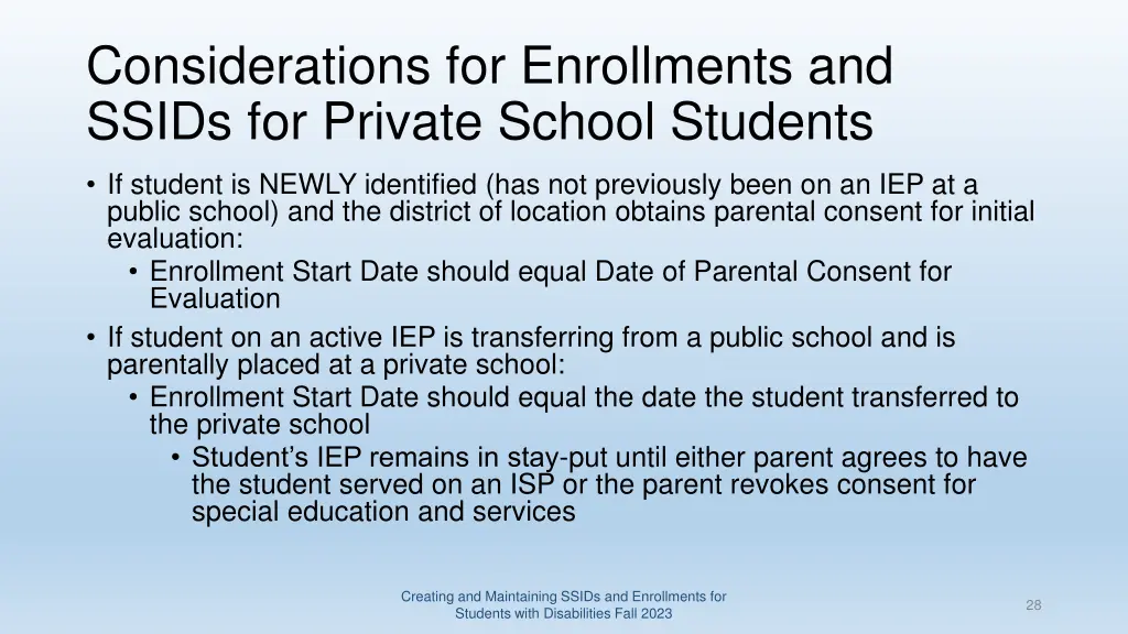 considerations for enrollments and ssids