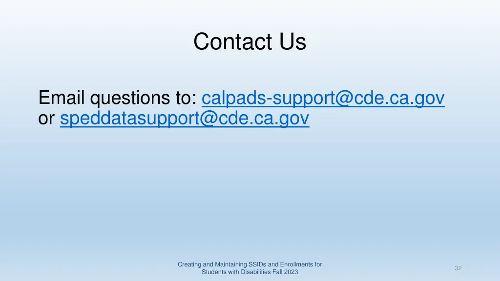 contact us