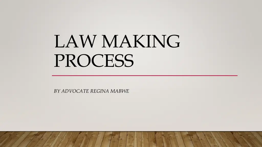 law making process