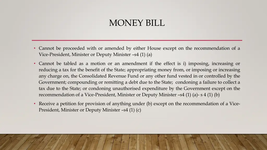 money bill