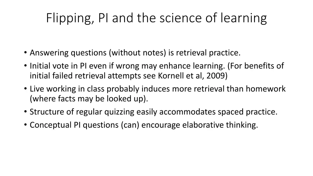 flipping pi and the science of learning