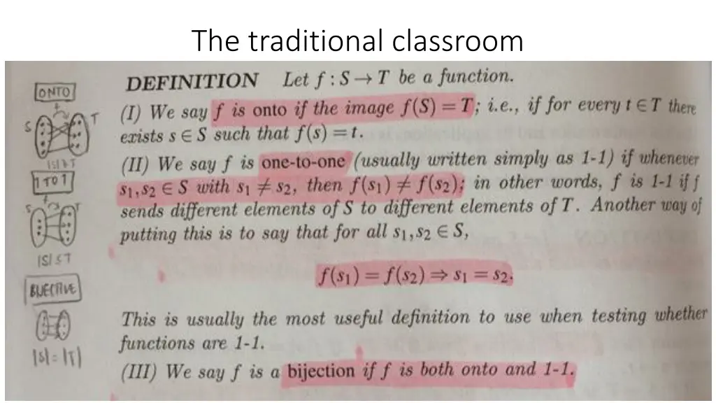 the traditional classroom