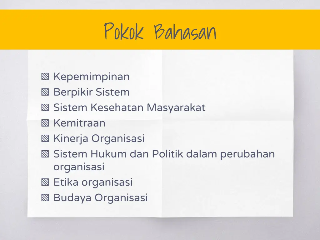 pokok bahasan