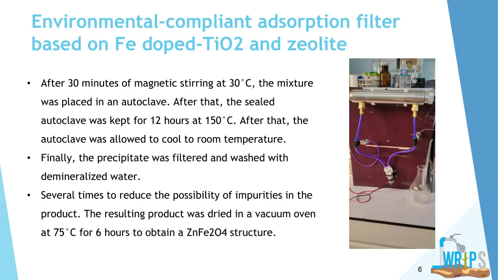 environmental compliant adsorption filter based 3