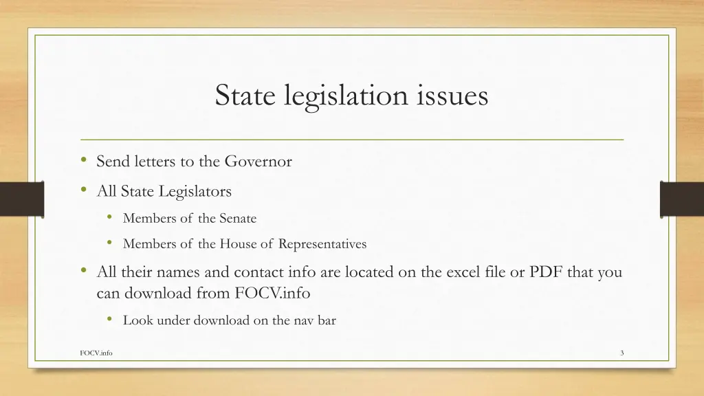 state legislation issues
