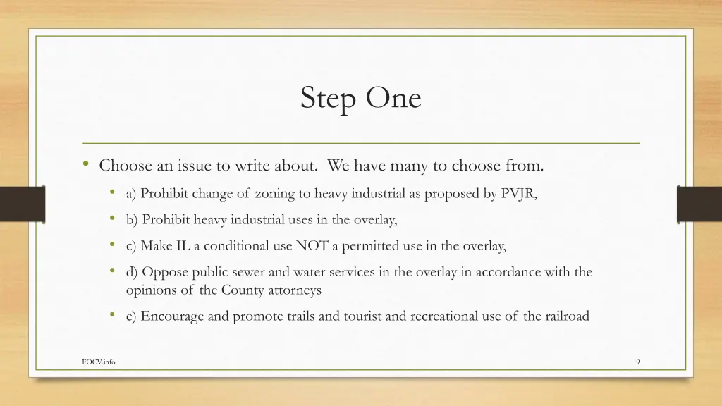 step one