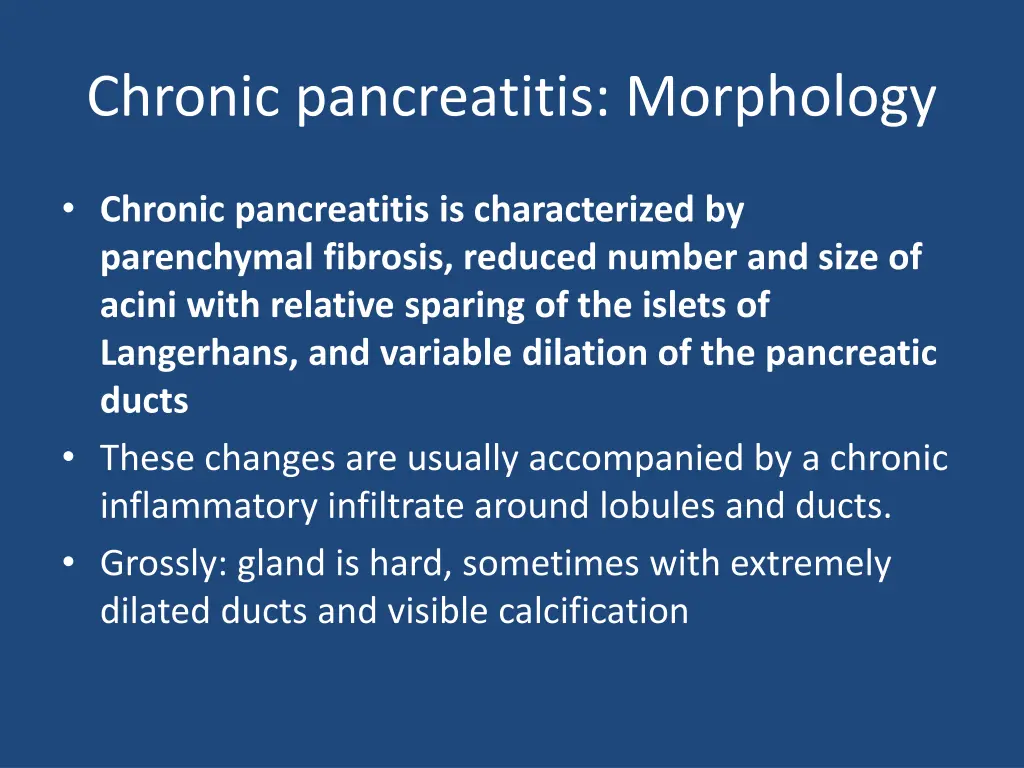 chronic pancreatitis morphology