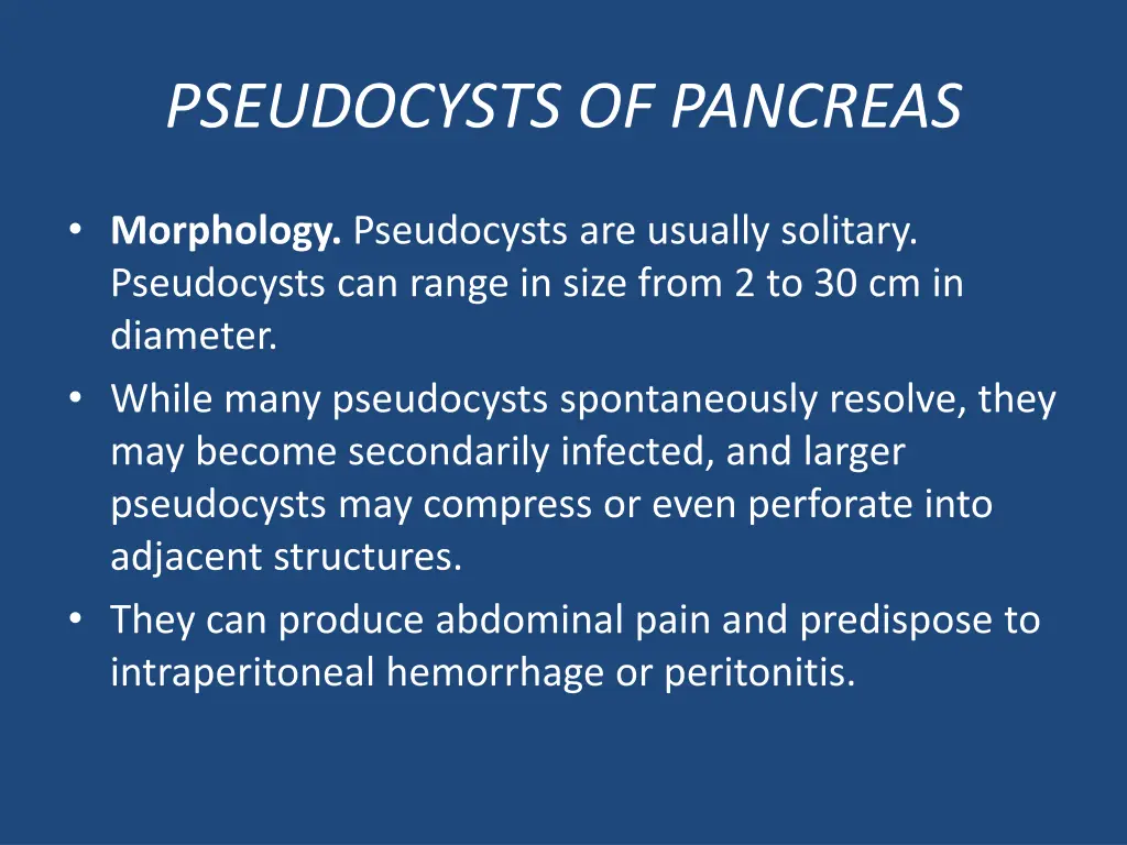 pseudocysts of pancreas 1