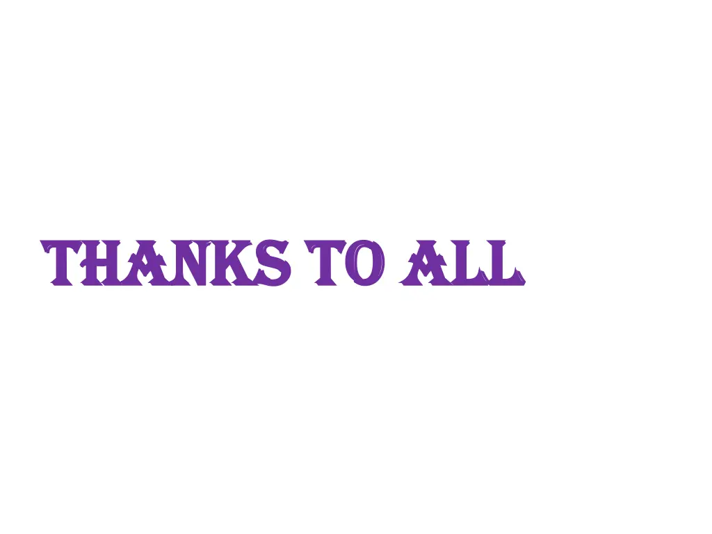 thanks to all thanks to all