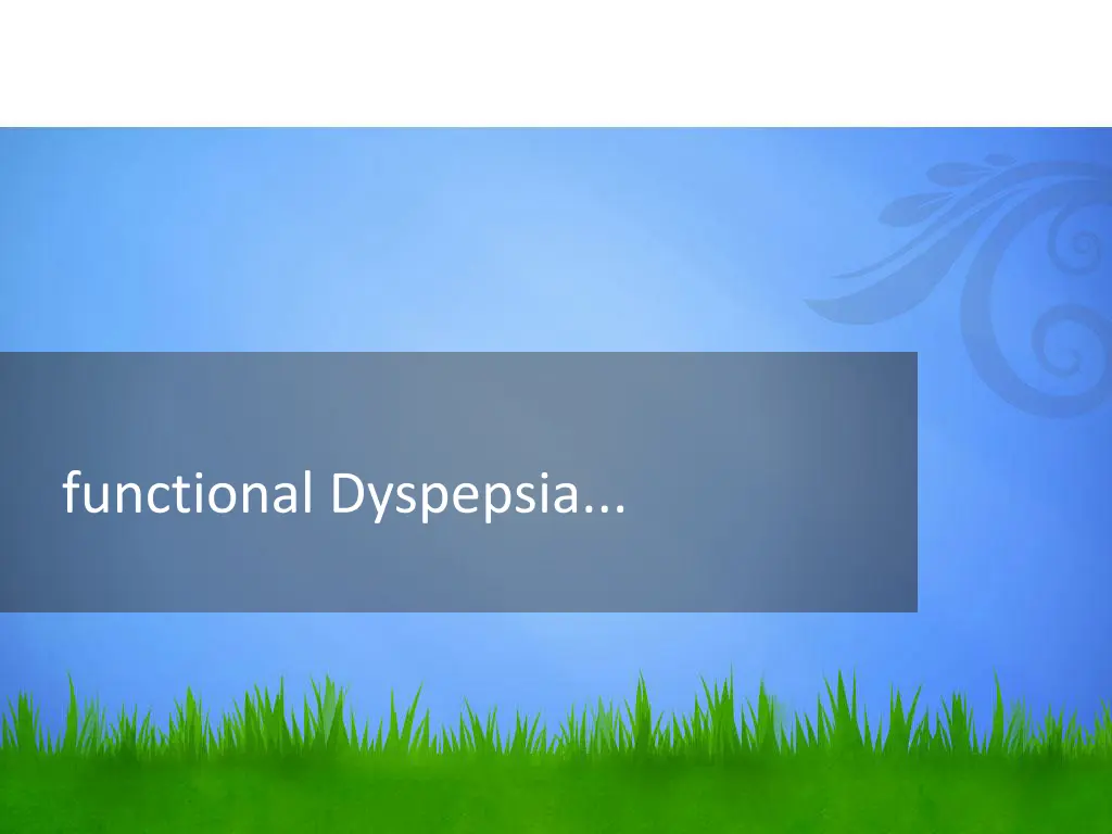 functional dyspepsia