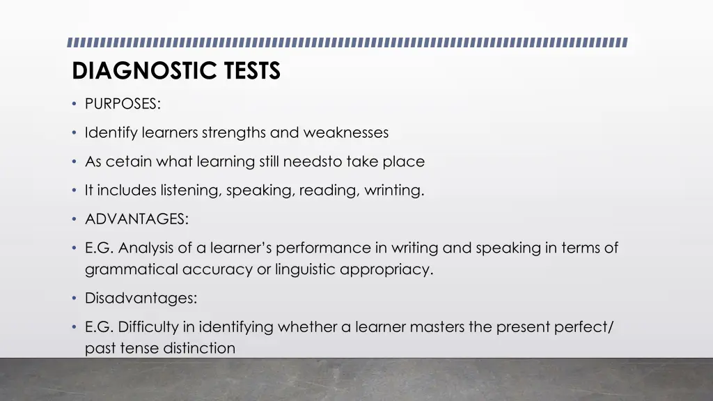 diagnostic tests