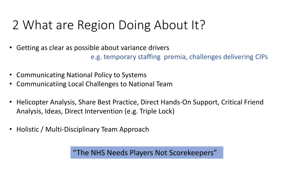 2 what are region doing about it