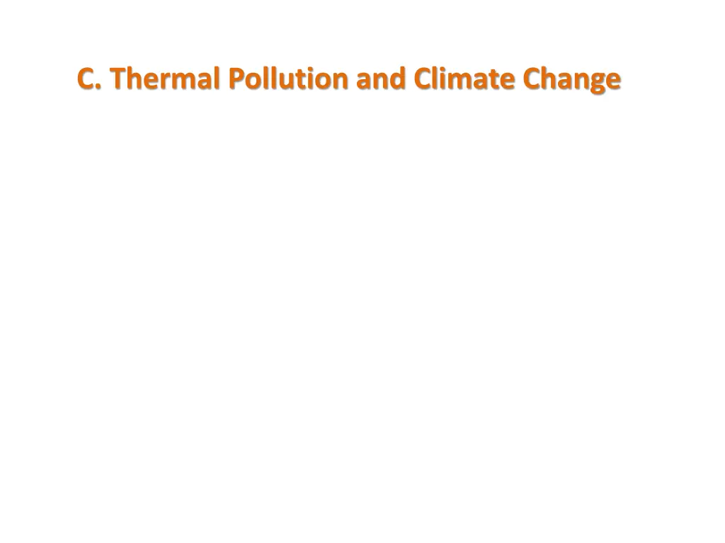 c thermal pollution and climate change