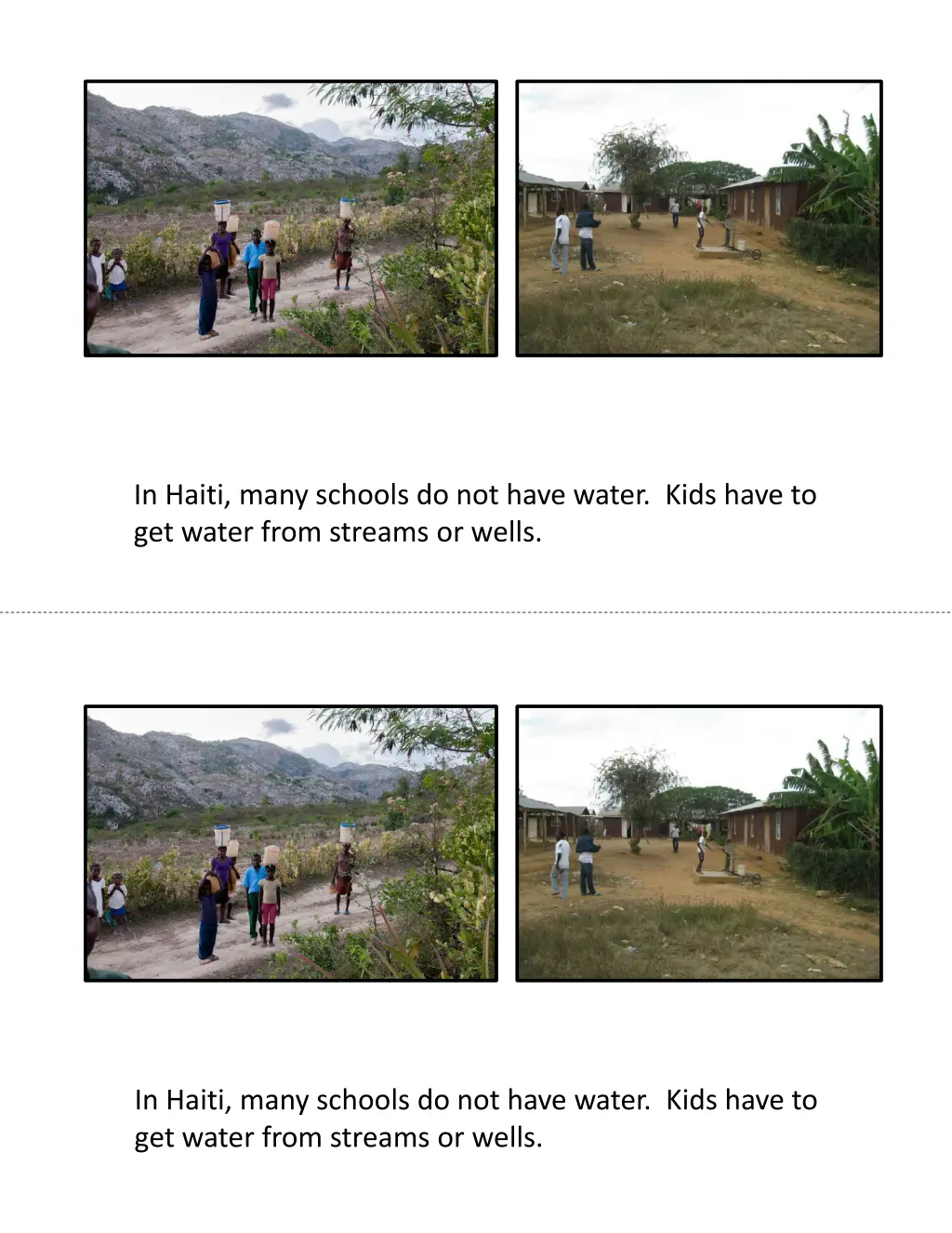 in haiti many schools do not have water kids have