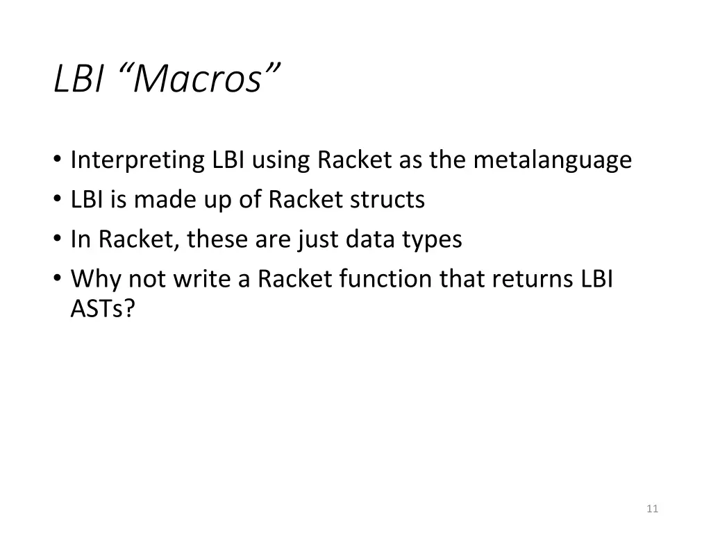 lbi macros