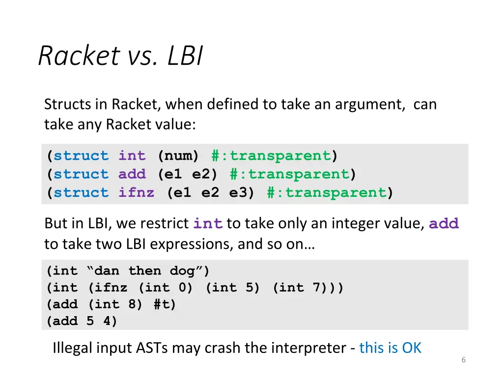 racket vs lbi
