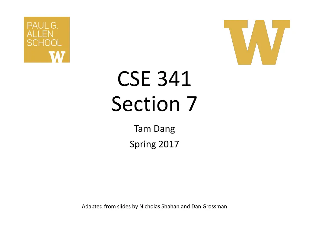 cse 341 section 7