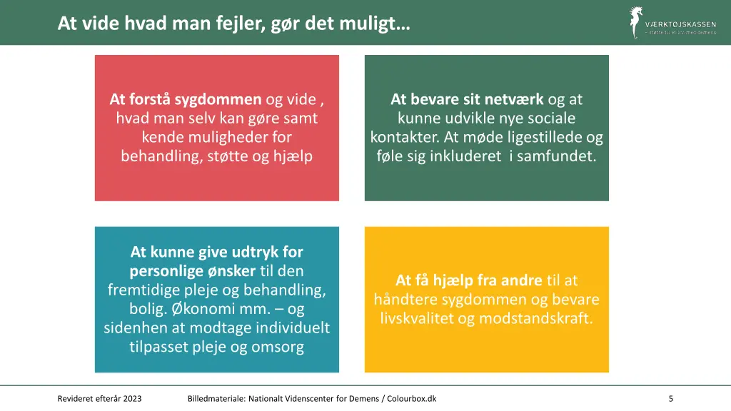 at vide hvad man fejler g r det muligt