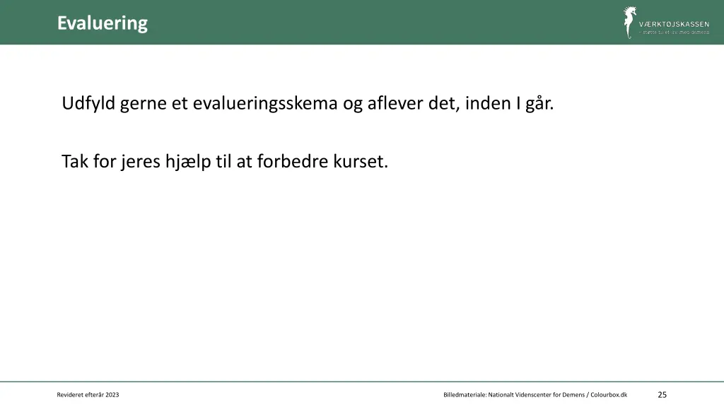 evaluering