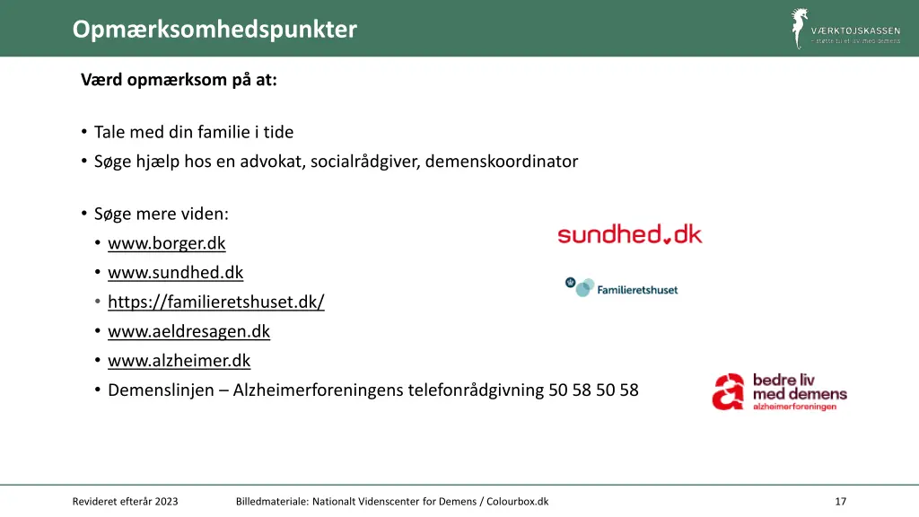 opm rksomhedspunkter