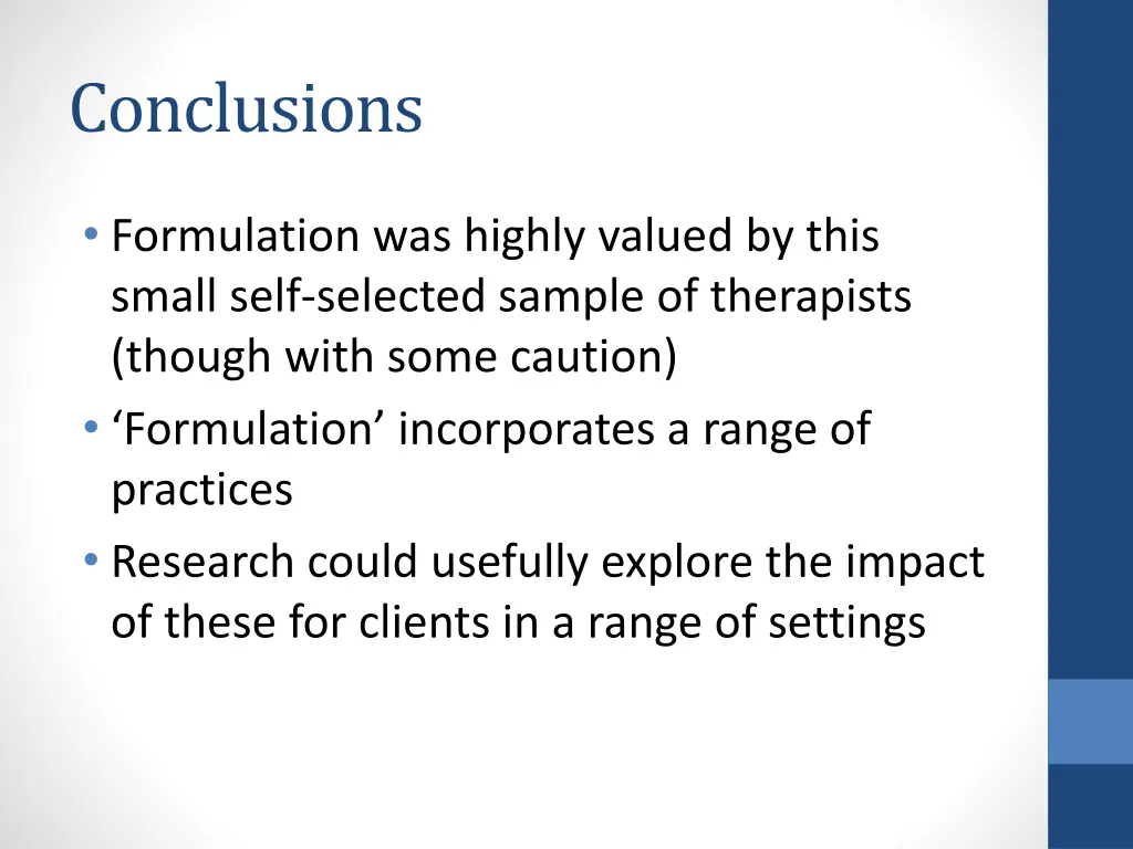 conclusions