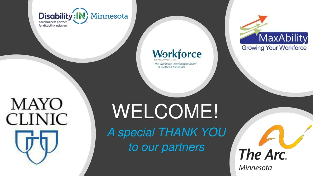 welcome a special thank you to our partners
