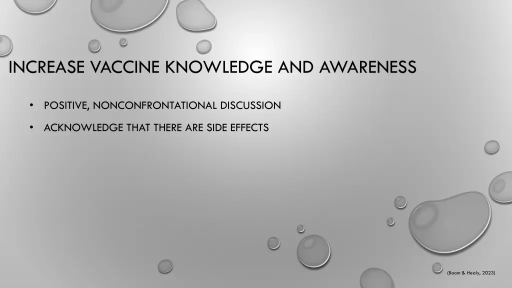 increase vaccine knowledge and awareness