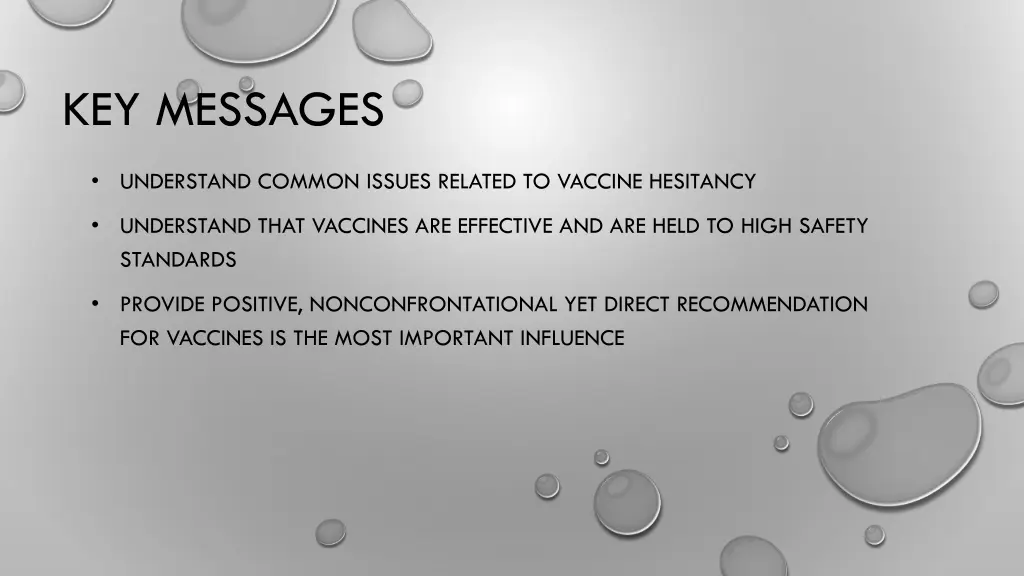 key messages