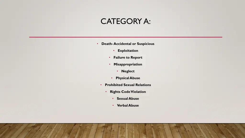 category a