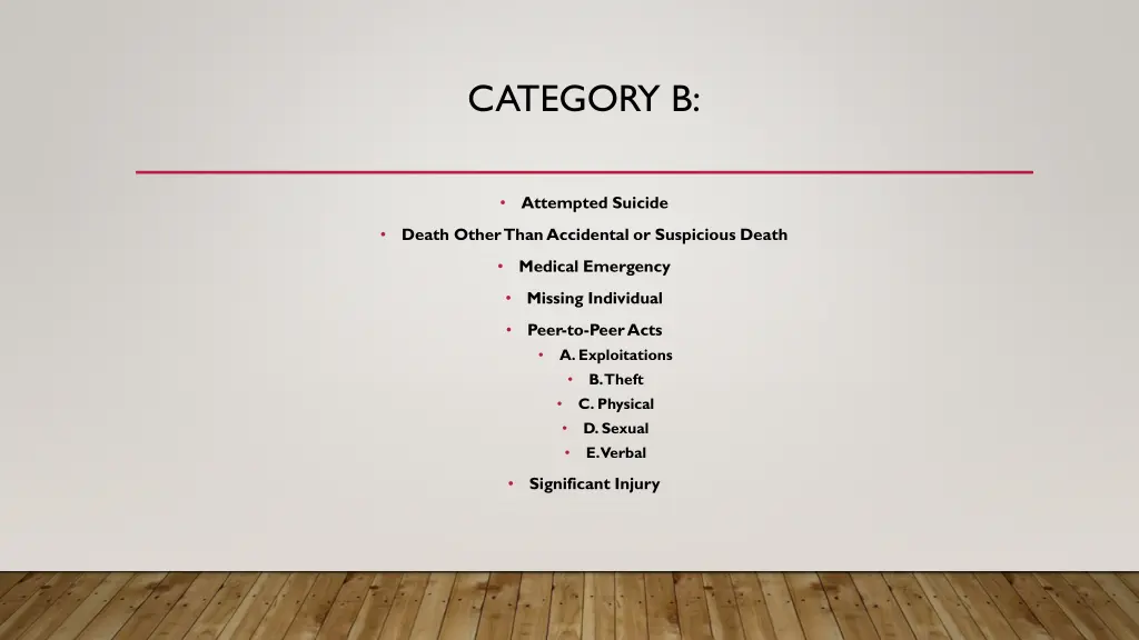 category b