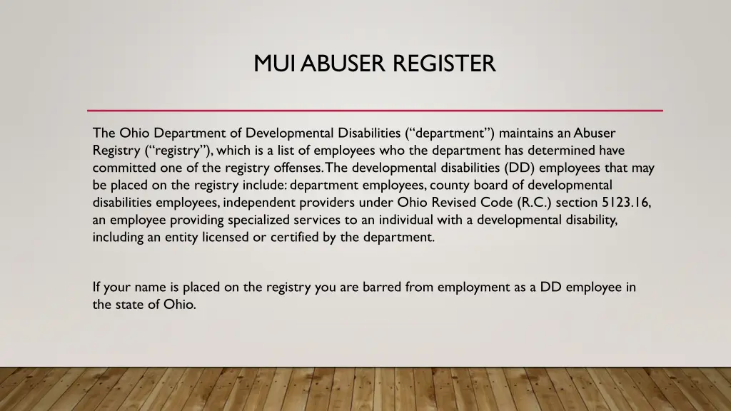 mui abuser register