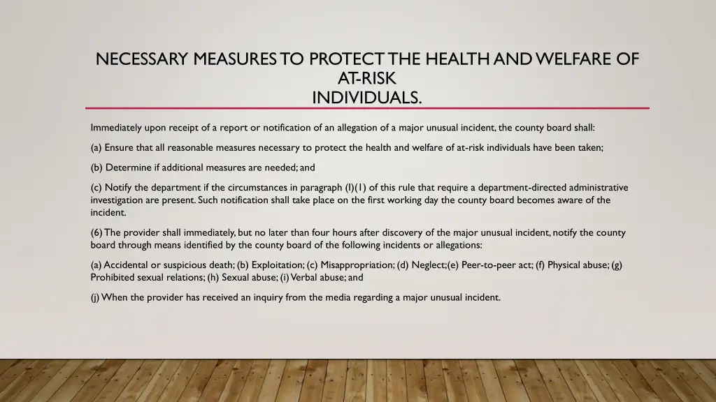 necessary measures to protect the health
