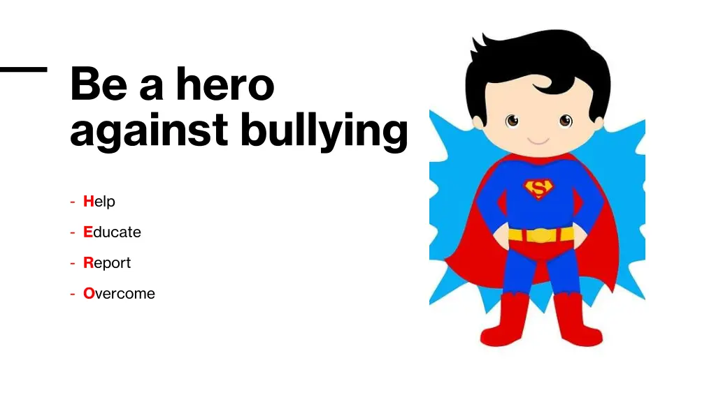 be a hero against bullying