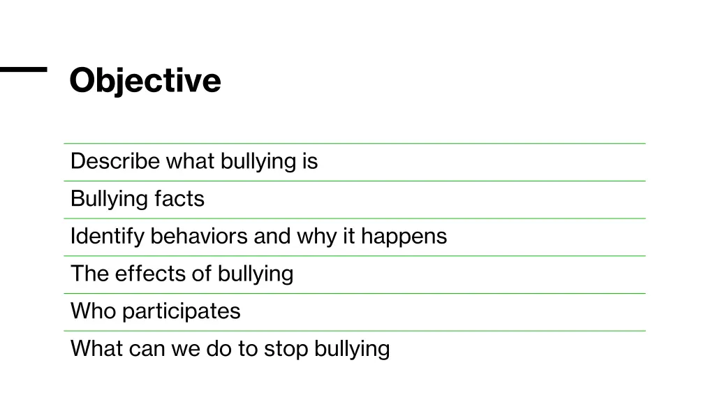objective