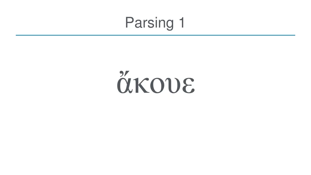 parsing 1