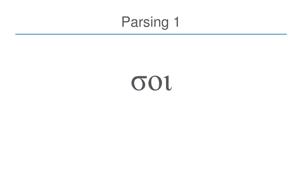 parsing 1