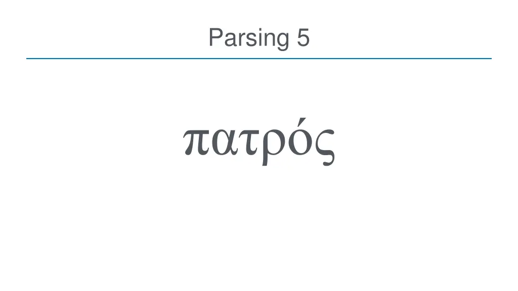 parsing 5